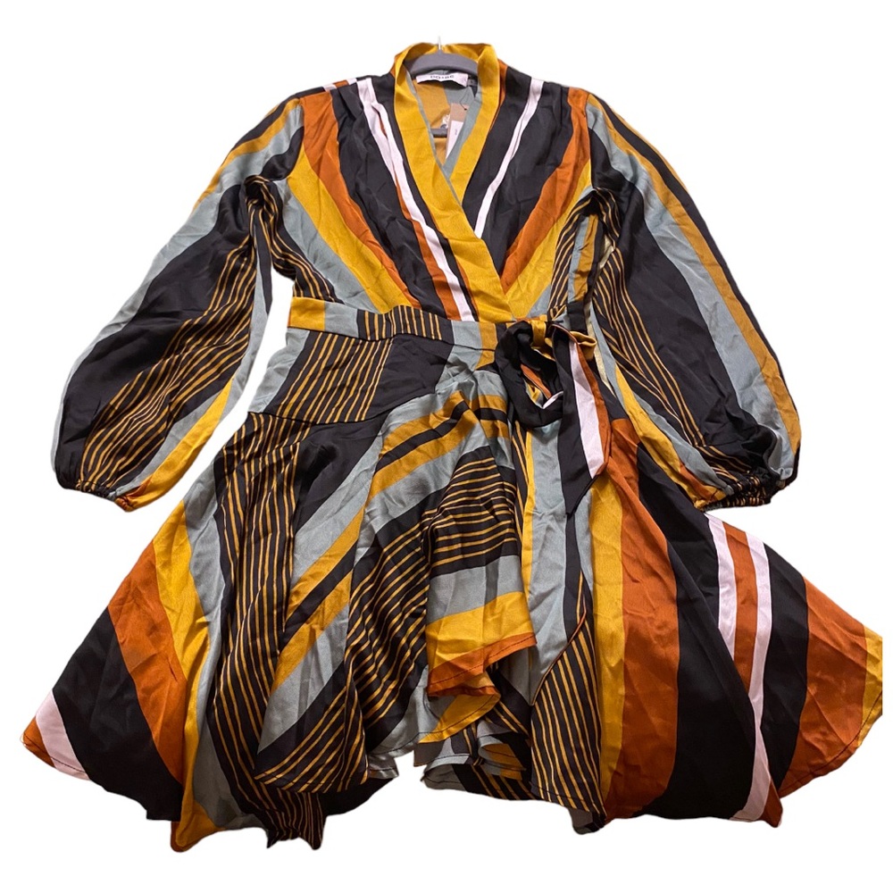 Do+Be multicolored, striped, wrap around dress, NWT, size Small, $60
